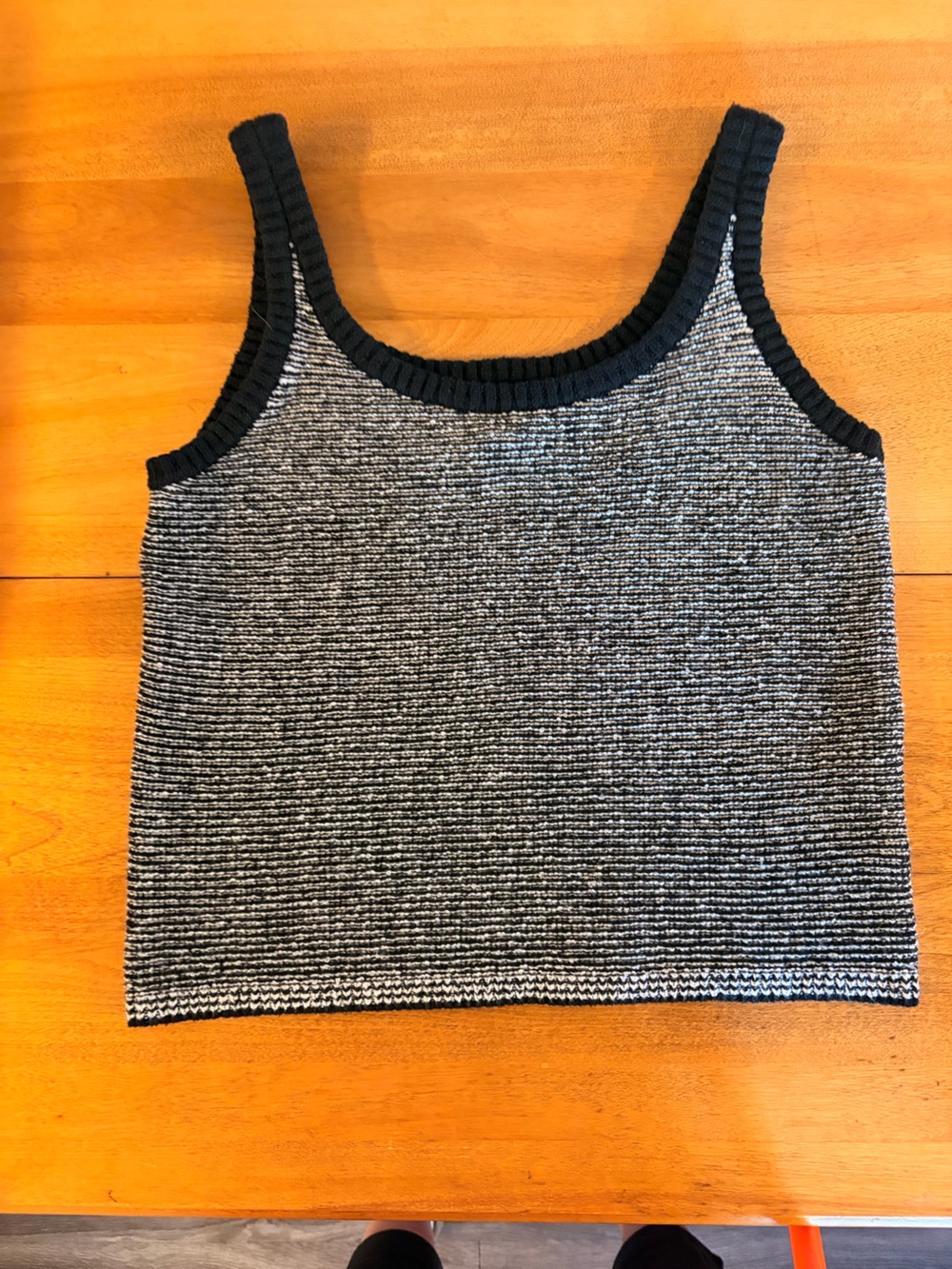 a new day Black & White Marled Knit Tank Top